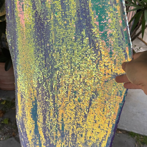 NBD Iridescent Sequin White Spaghetti Strap Dress - Picture 13 of 16